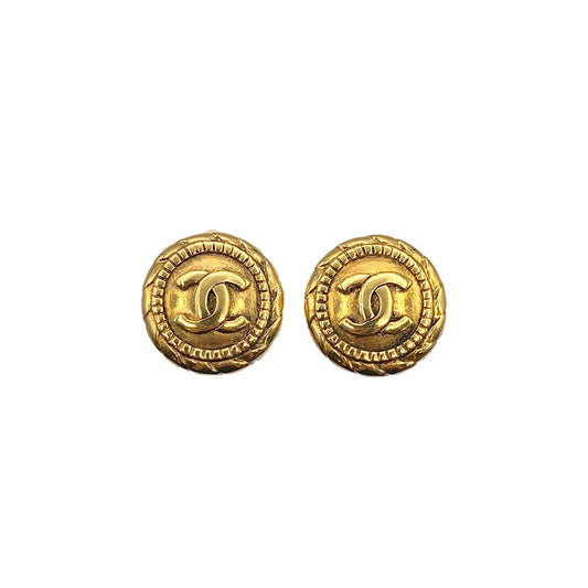 CHANEL VINTAGE EARRINGS COCOMARK ROUND ACCESSORY 90269638