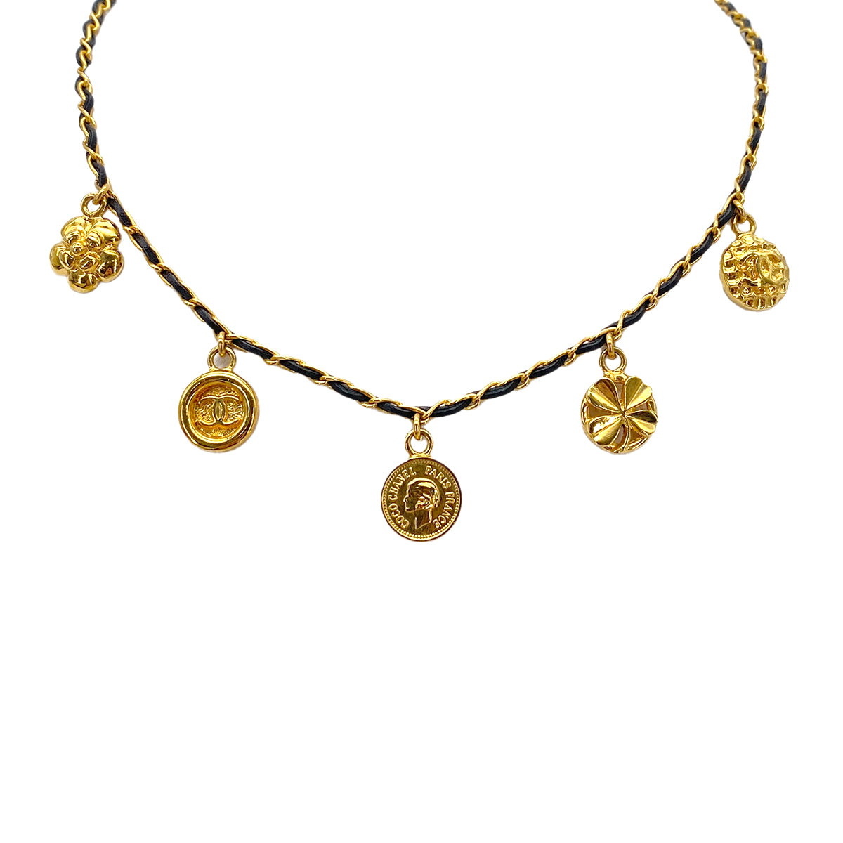 CHANEL VINTAGE NECKLACE COCOMARK ACCESSORY 96P 90269654