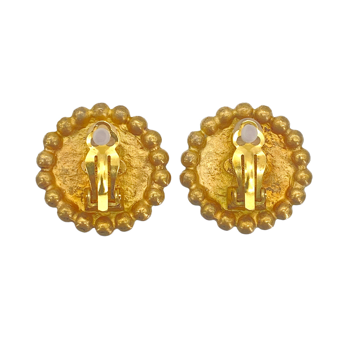 CHANEL VINTAGE EARRINGS ROUND COCOMARK ACCESSORY 94P 90269655