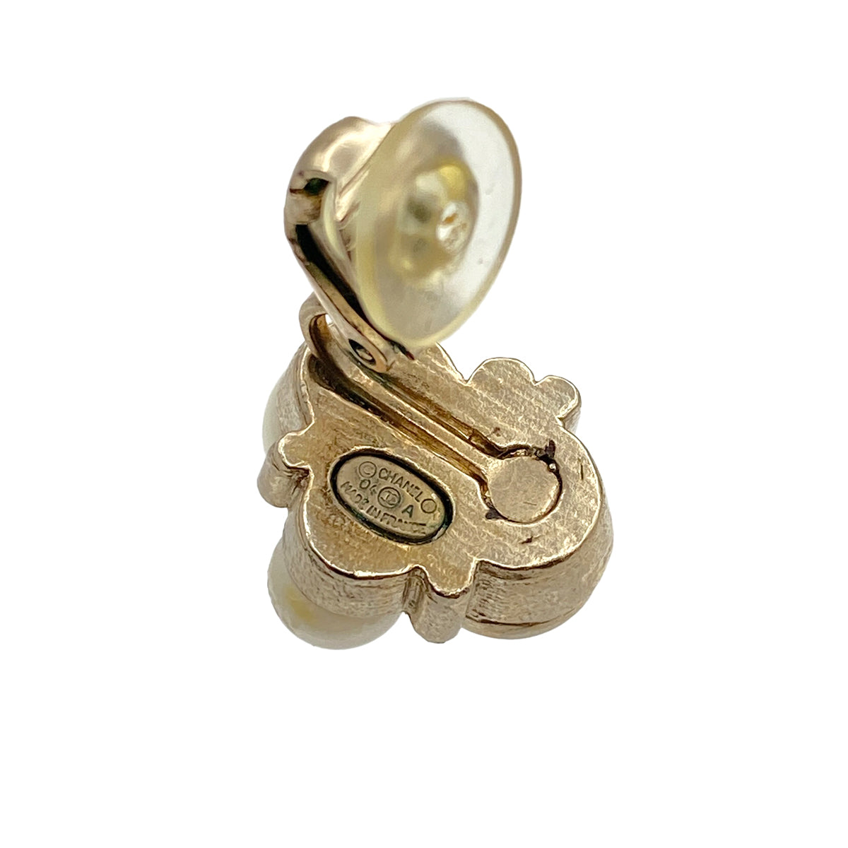 CHANEL EARRINGS FAUX PEARL COCOMARK ACCESSORY 04A 90269661