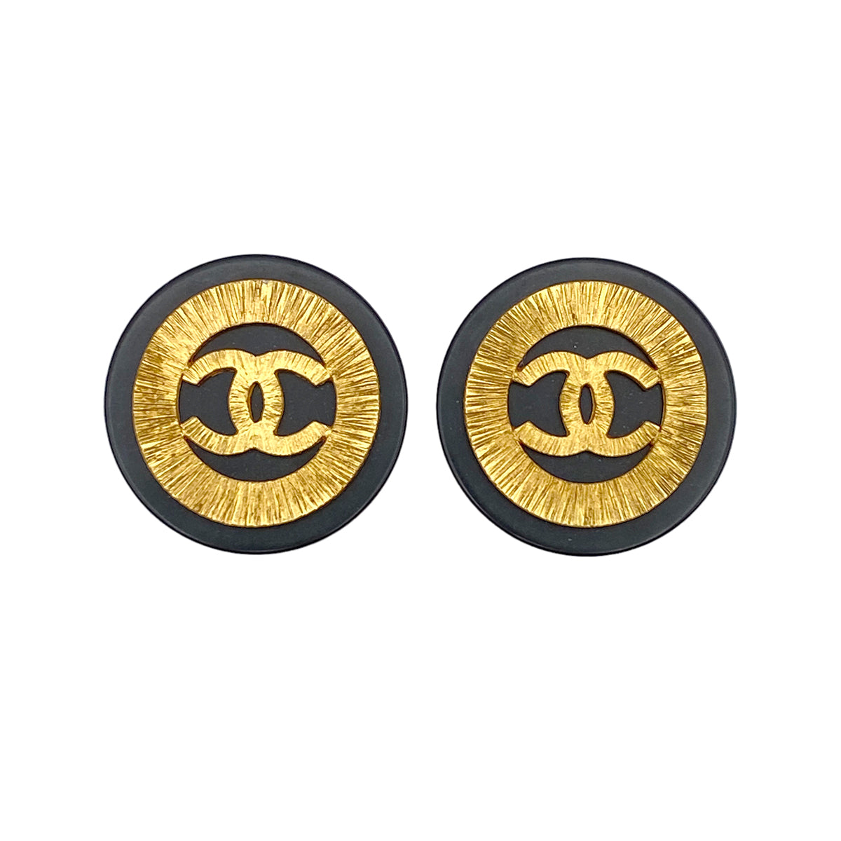 CHANEL VINTAGE EARRINGS COCOMARK ROUND ACCESSORY 28 90269662