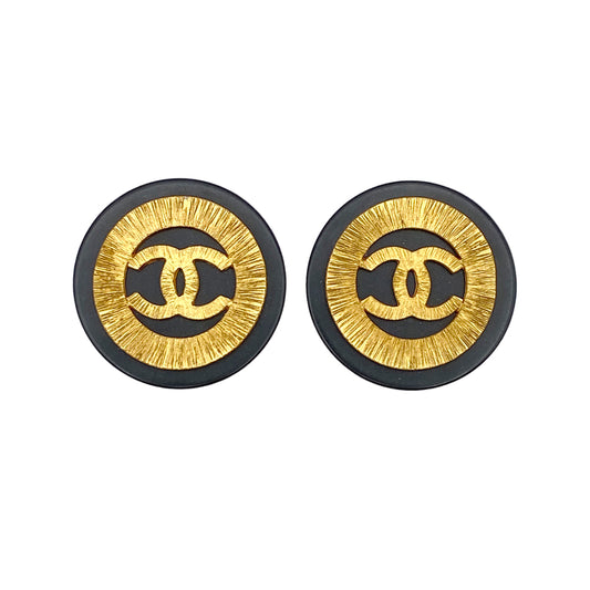 CHANEL VINTAGE EARRINGS COCOMARK ROUND ACCESSORY 28 90269662