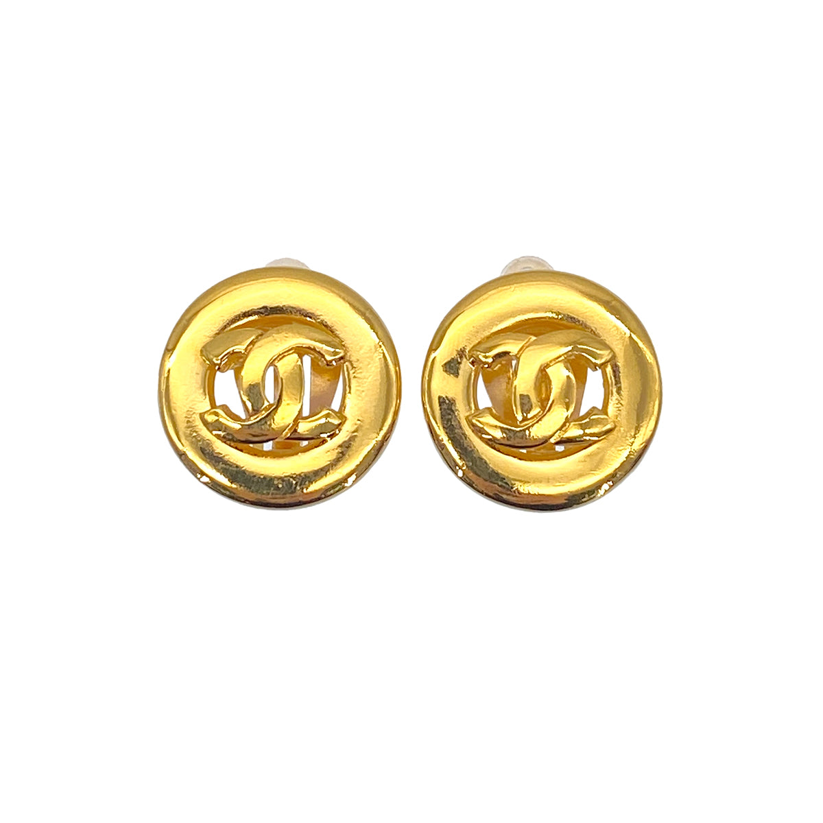 CHANEL VINTAGE EARRINGS ROUND COCOMARK ACCESSORY 90269672