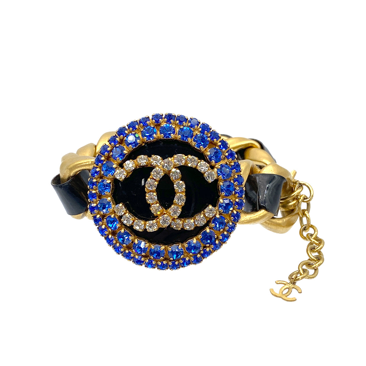 CHANEL VINTAGE BRACELET COCOMARK LINESTONE ACCESSORY 95P 90269680