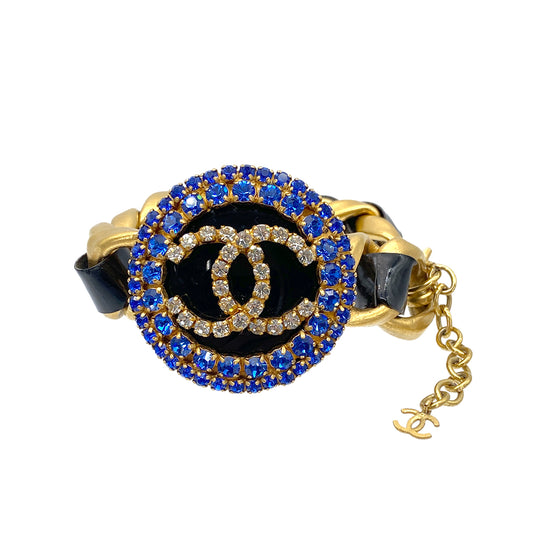 CHANEL VINTAGE BRACELET COCOMARK LINESTONE ACCESSORY 95P 90269680