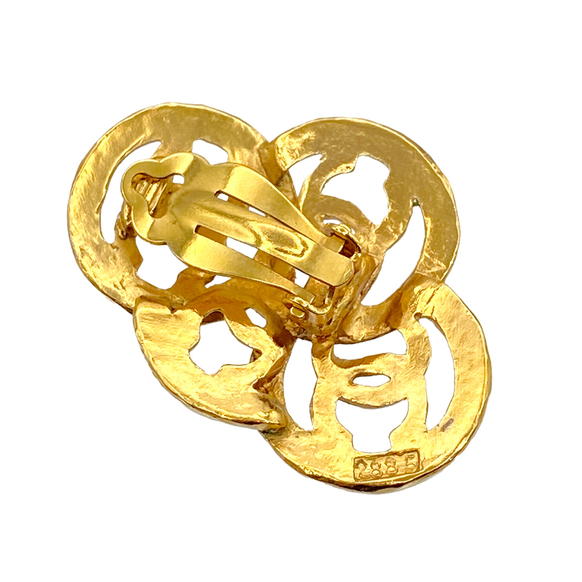 CHANEL VINTAGE EARRINGS TRIPLE COCO ACCESSORY 90269686