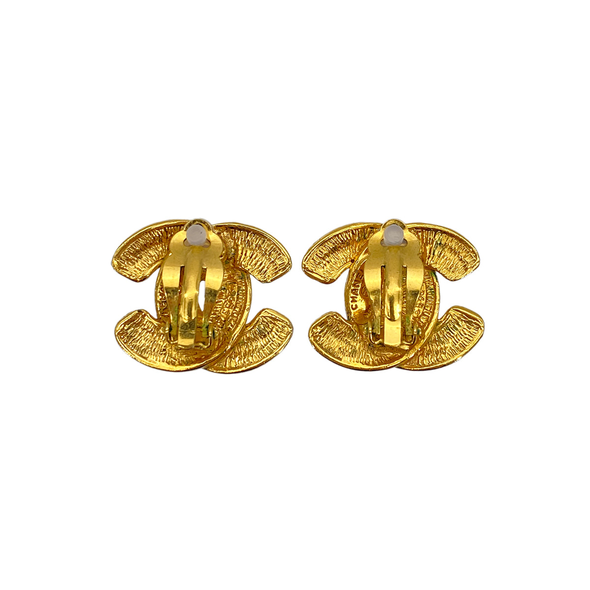 CHANEL VINTAGE EARRINGS MATELASSE COCOMARK ACCESSORY 90269687