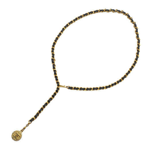 CHANEL VINTAGE CHAIN BELT LEATHER COCOMARK ACCESSORY 90269695