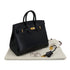 HERMES BIRKIN 25 SELLIER BLACK BOX CALF HAND BAG U GHW 90302850 - PURPOSE