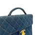 CHANEL VINTAGE MATELASSE BUSINESS BAG BLUE DENIM 90269838 - PURPOSE