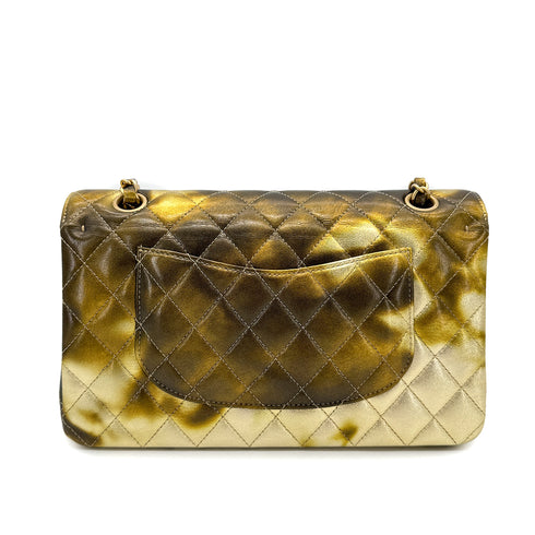 CHANEL CLASSIC DOUBLE FLAP MEDIUM CHAIN SHOULDER BAG METALLIC GOLD 90269841 - PURPOSE