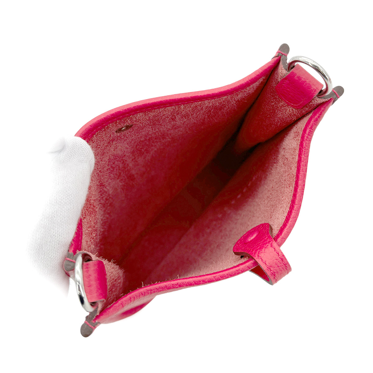 HERMES EVELYNE TPM ROSE EXTREME TAURILLON CLEMENCE SHOULDER BAG A 90269849