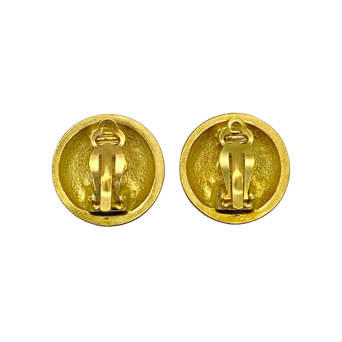CHANEL VINTAGE EARRINGS ROUND COCOMARK ACCESSORY 95P 90269863