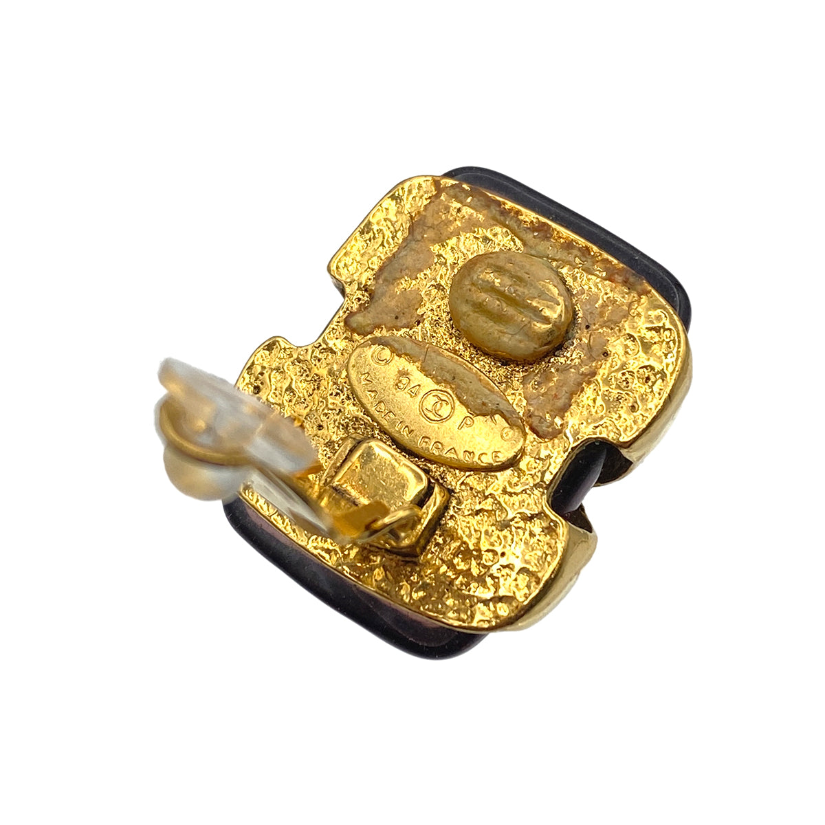 CHANEL VINTAGE EARRINGS COCOMARK COLOR STONE ACCESSORY 94P 90269864