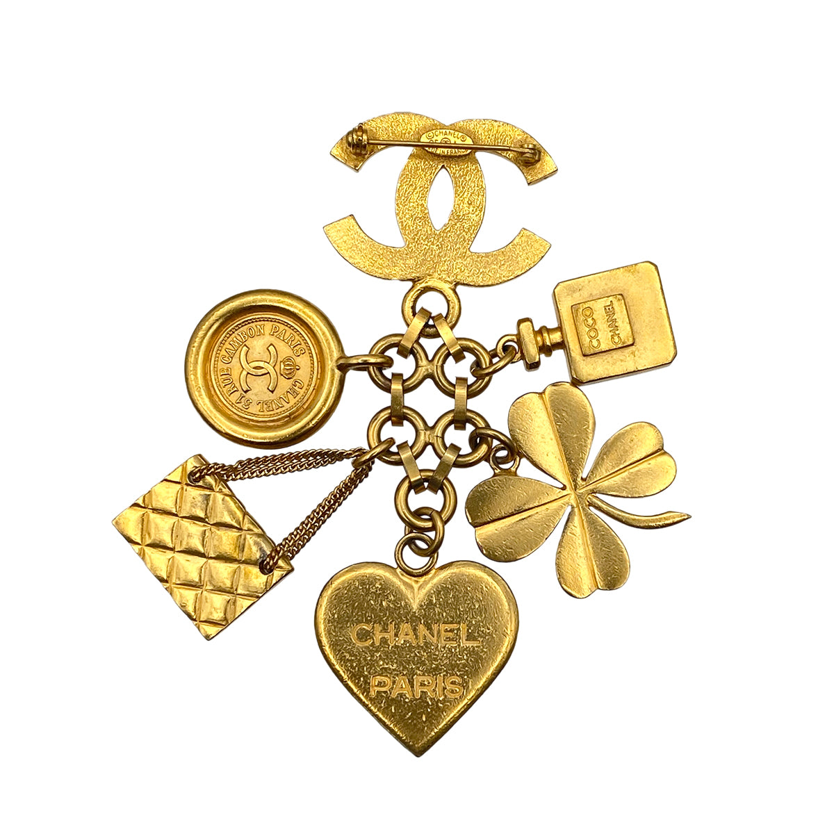 CHANEL VINTAGE MATELASSE COCOMARK BROOCH ICON CHARM ACCESSORY 95A 90269866