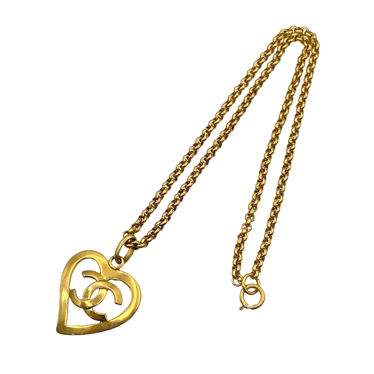 CHANEL VINTAGE NECKLACE COCOMARK HEART ACCESSORY 95P 90269868