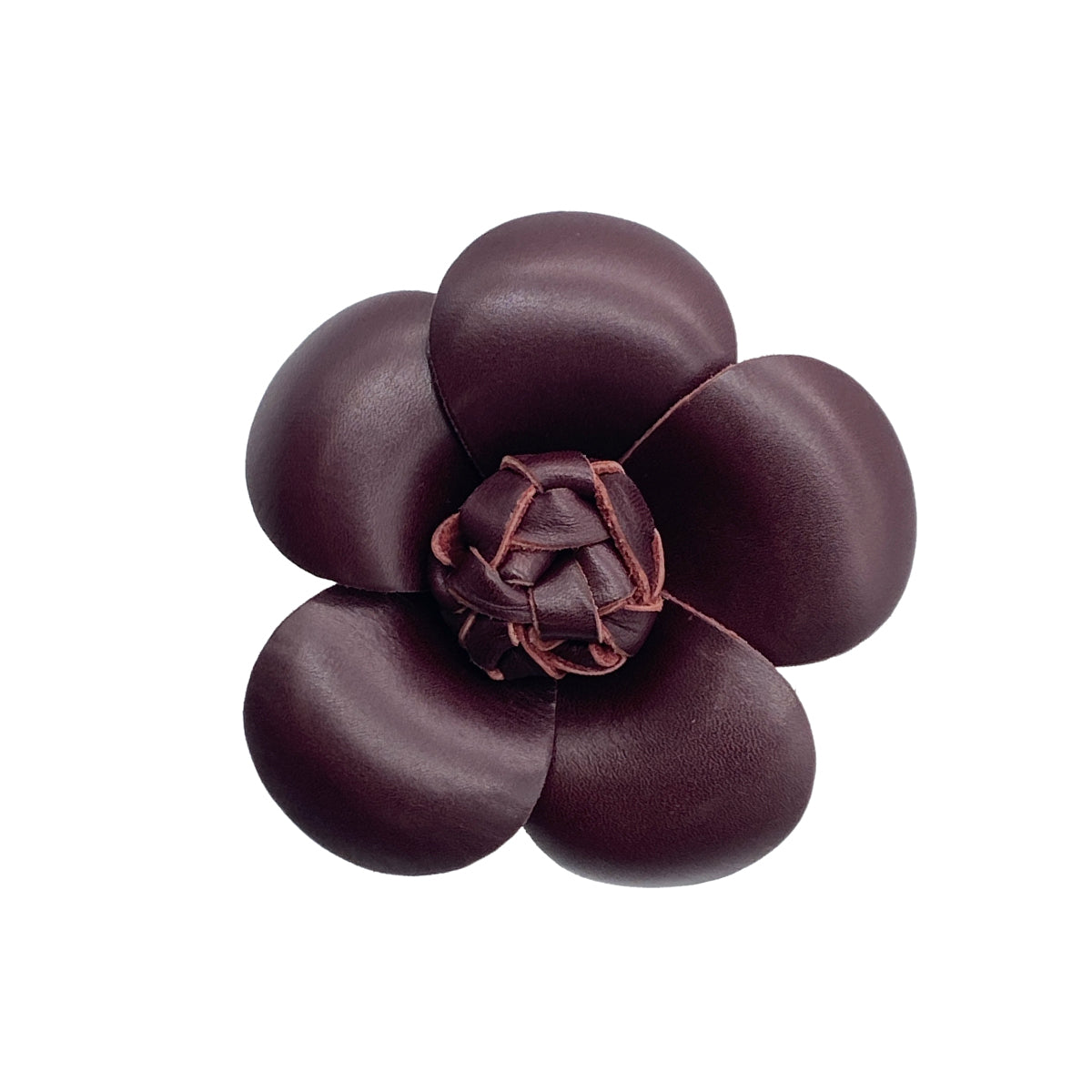 CHANEL VINTAGE BROACH CAMELLIA LEATHER ACCESSORY 90269872