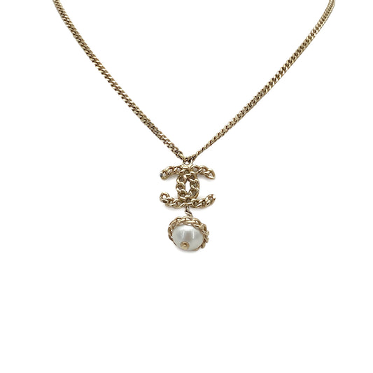 CHANEL NECKLACE COCOMARK FAUX PEARL ACCESSORY B16B 90269888