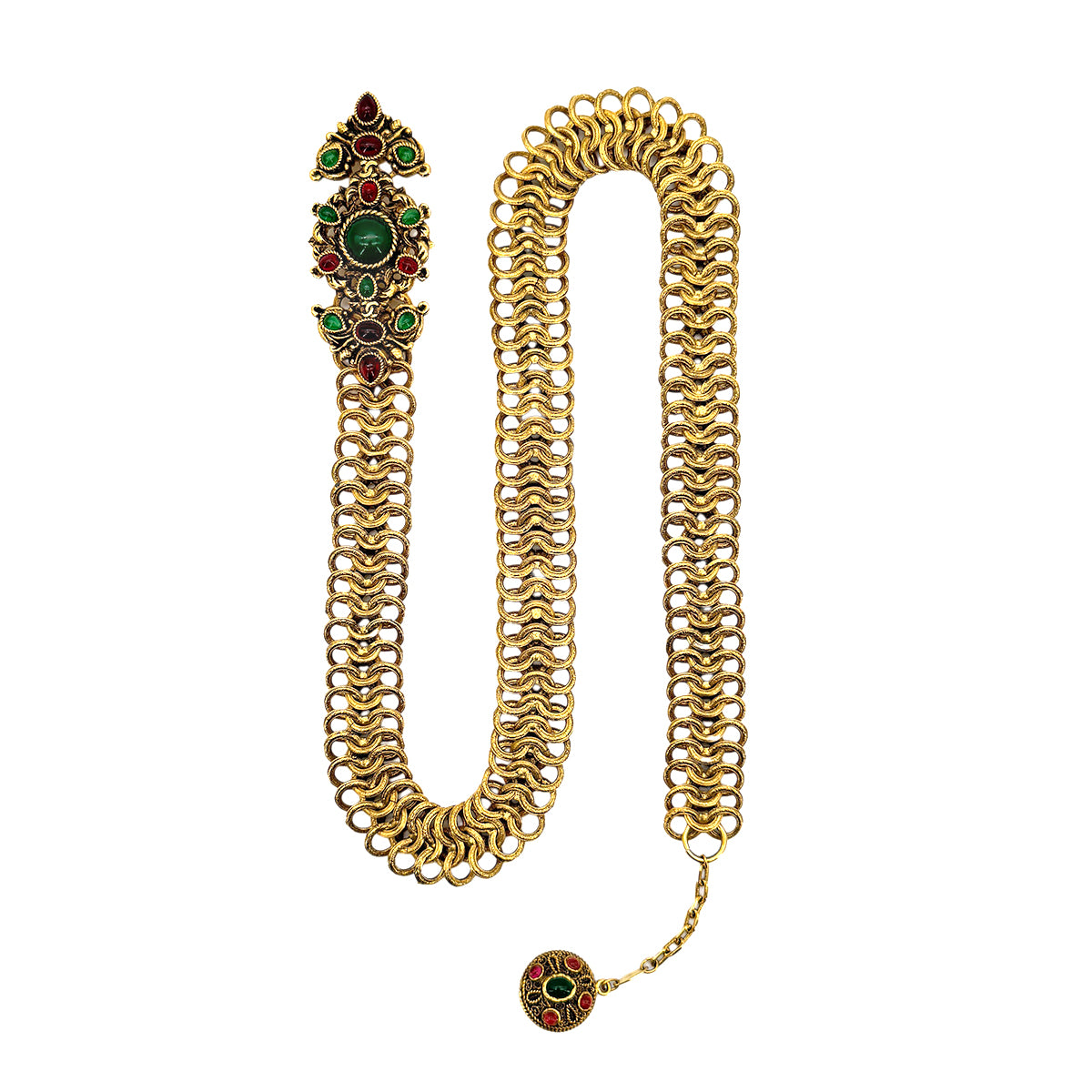 CHANEL VINTAGE CHAIN BELT GRIPOIX ACCESSORY 90269889