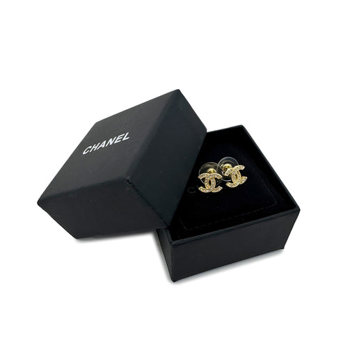 CHANEL EARRINGS COCOMARK RHINESTONE ACCESSORY B21P 90269897