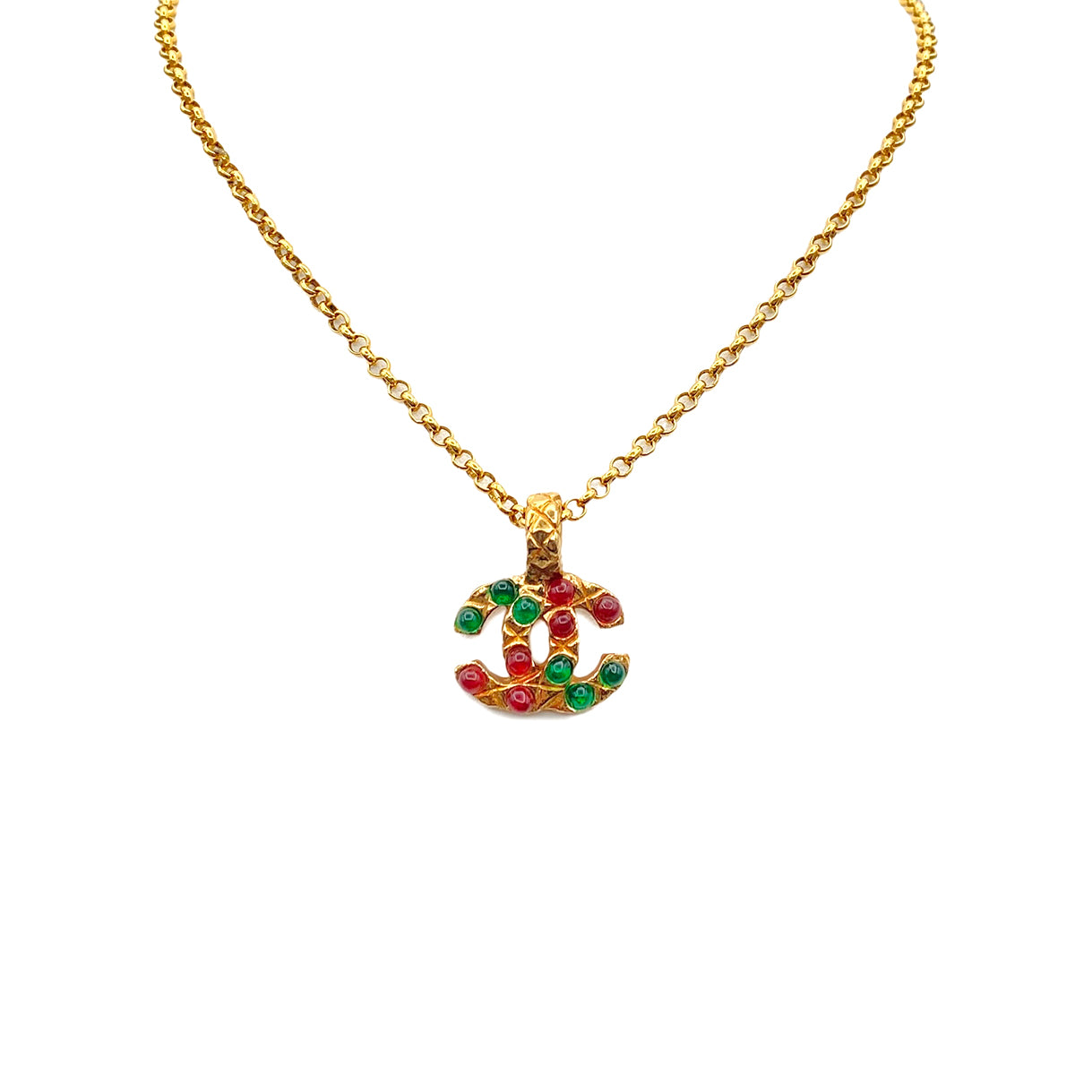 CHANEL VINTAGE NECKLACE COLOR STONE ACCESSORY 90269913