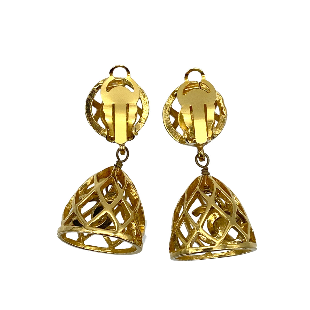 CHANEL VINTAGE EARRINGS BELL MOTIF COCOMARK ACCESSORY 90269939