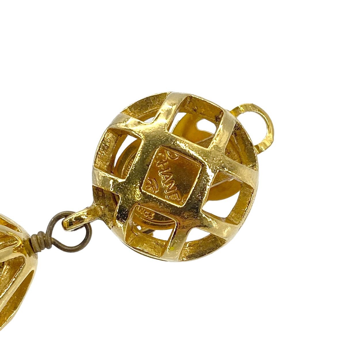 CHANEL VINTAGE EARRINGS BELL MOTIF COCOMARK ACCESSORY 90269939
