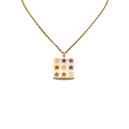 CHANEL NECKLACE SQUARE STAR COCOMARK ACCESSORY 03A 90270335