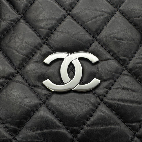 CHANEL VINTAGE MINI BOSTON BAG BLACK LEATHER 90270340 - PURPOSE