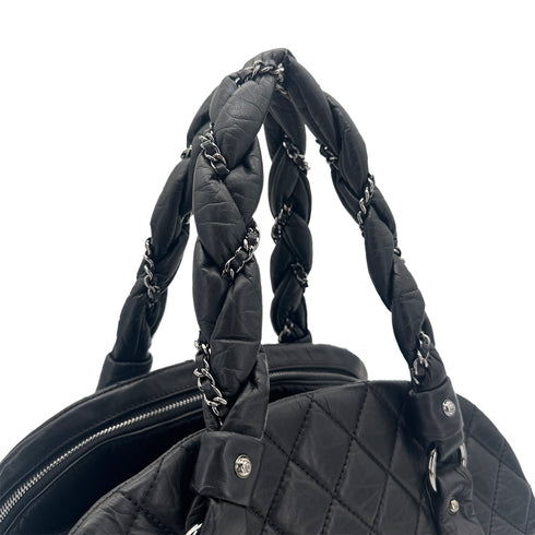 CHANEL VINTAGE MINI BOSTON BAG BLACK LEATHER 90270340 - PURPOSE