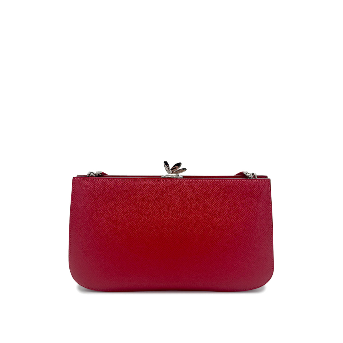 HERMES SAC A MALICE RED VEAU EPSOM FLOWER SHOULDER BAG □L 90270352