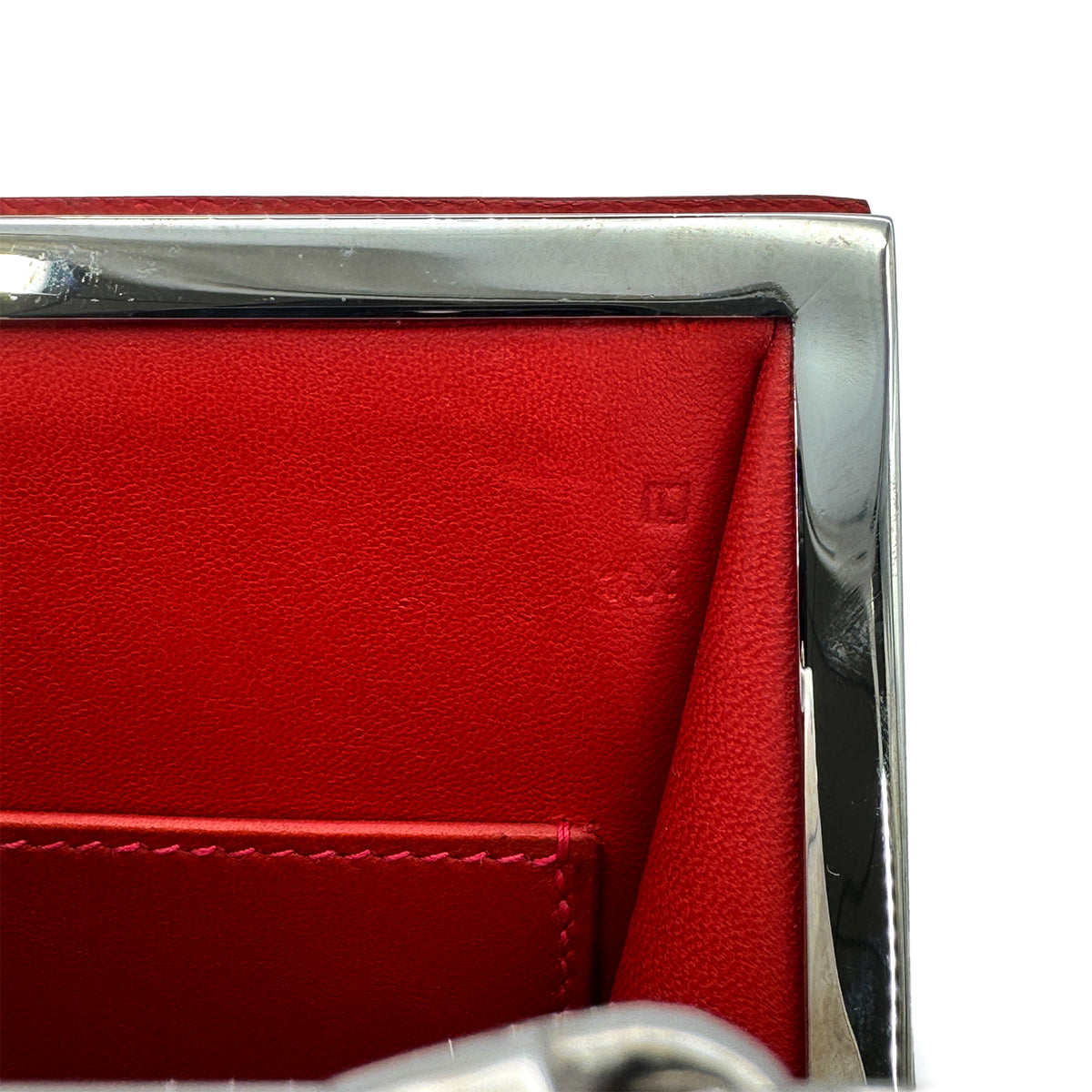 HERMES SAC A MALICE RED VEAU EPSOM FLOWER SHOULDER BAG □L 90270352