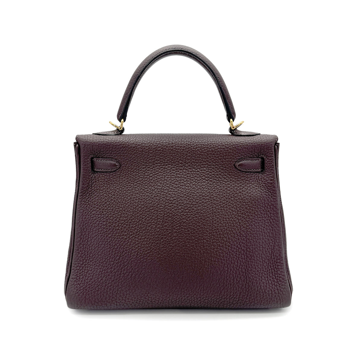 HERMES KELLY 25 RETOURNE BROWN TOGO HAND SHOULDER BAG D GHW SPO 90270353