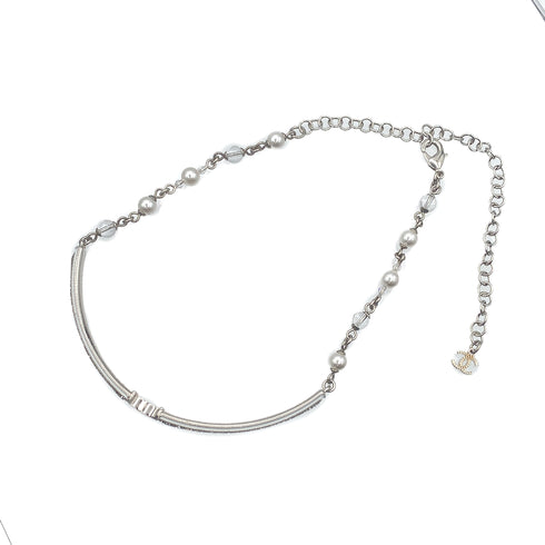 CHANEL NECKLACE CHOKER COCOMARK RHINESTONE FAUX PEARL ACCESSORY A25C 90270357 - PURPOSE