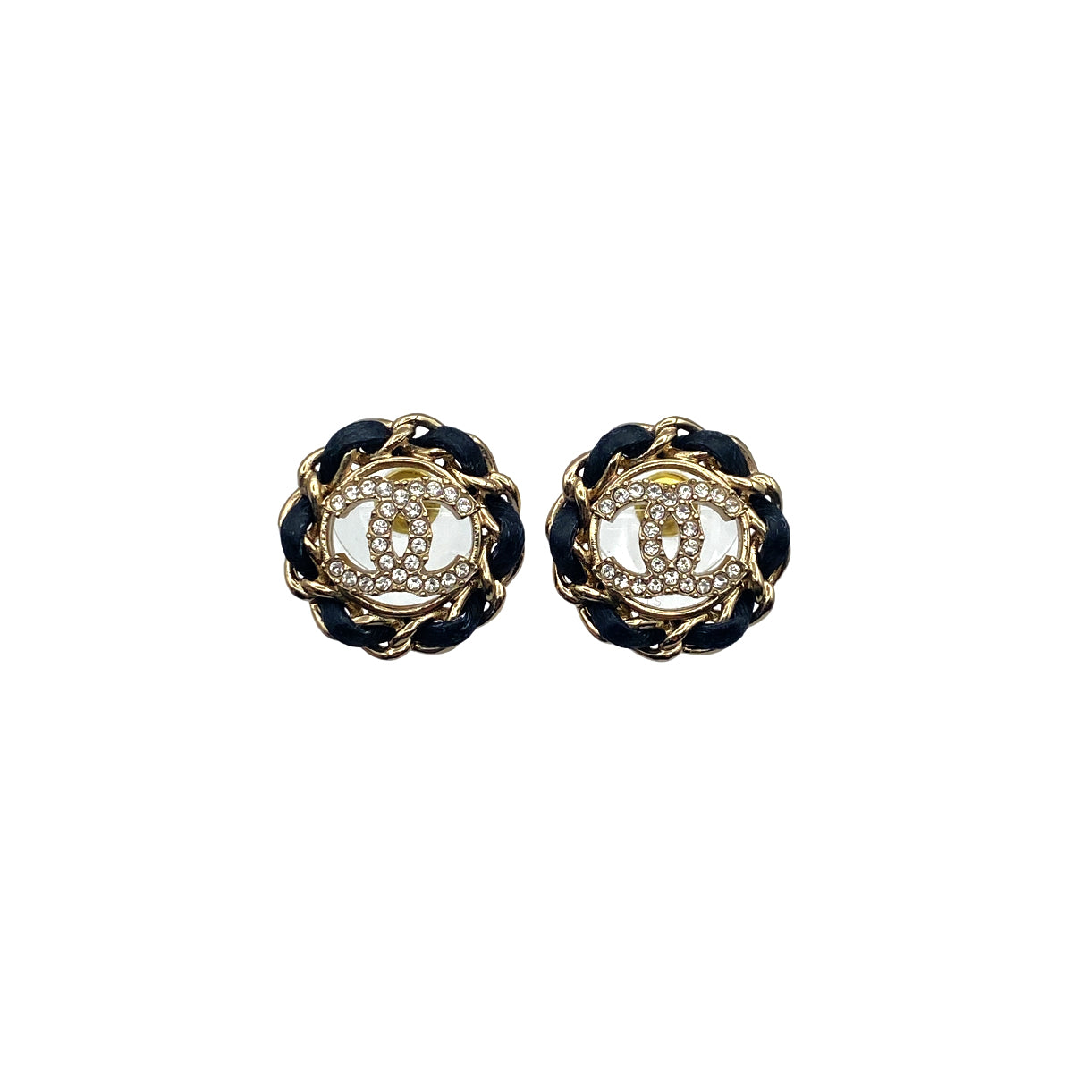 CHANEL EARRINGS COCOMARK RHINESTONE ACCESSORY B25V 90270358