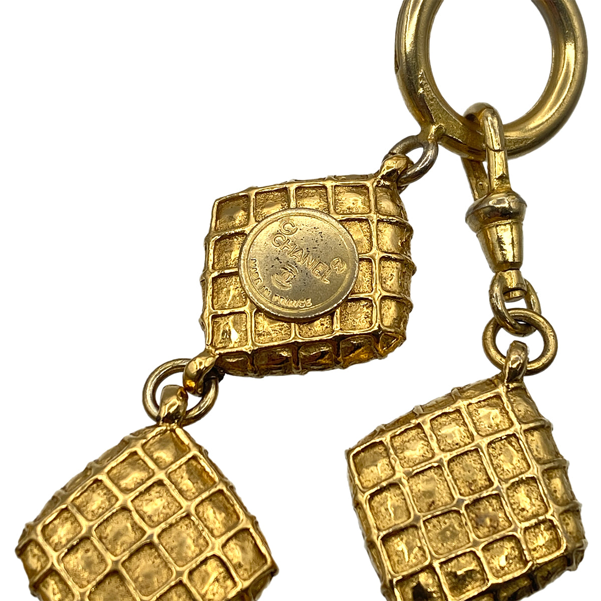 CHANEL VINTAGE NECKLACE MATELASSE GOLD ACCESSORY 90270370