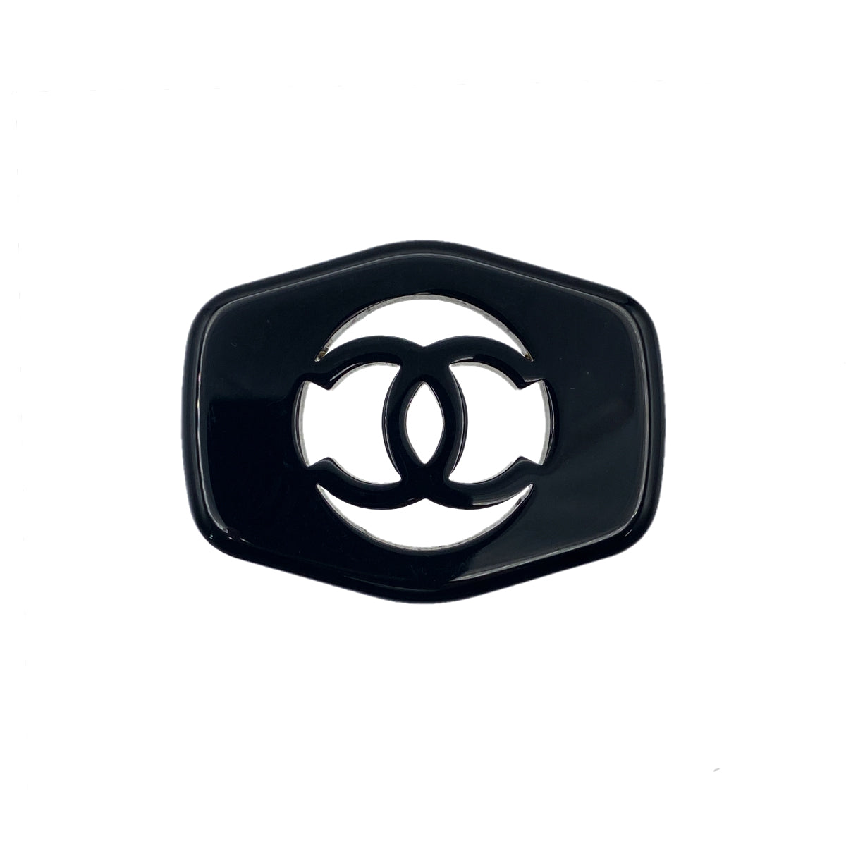 CHANEL VINTAGE COCOMARK BROOCH BLACK ACCESSORY 97P 90270380