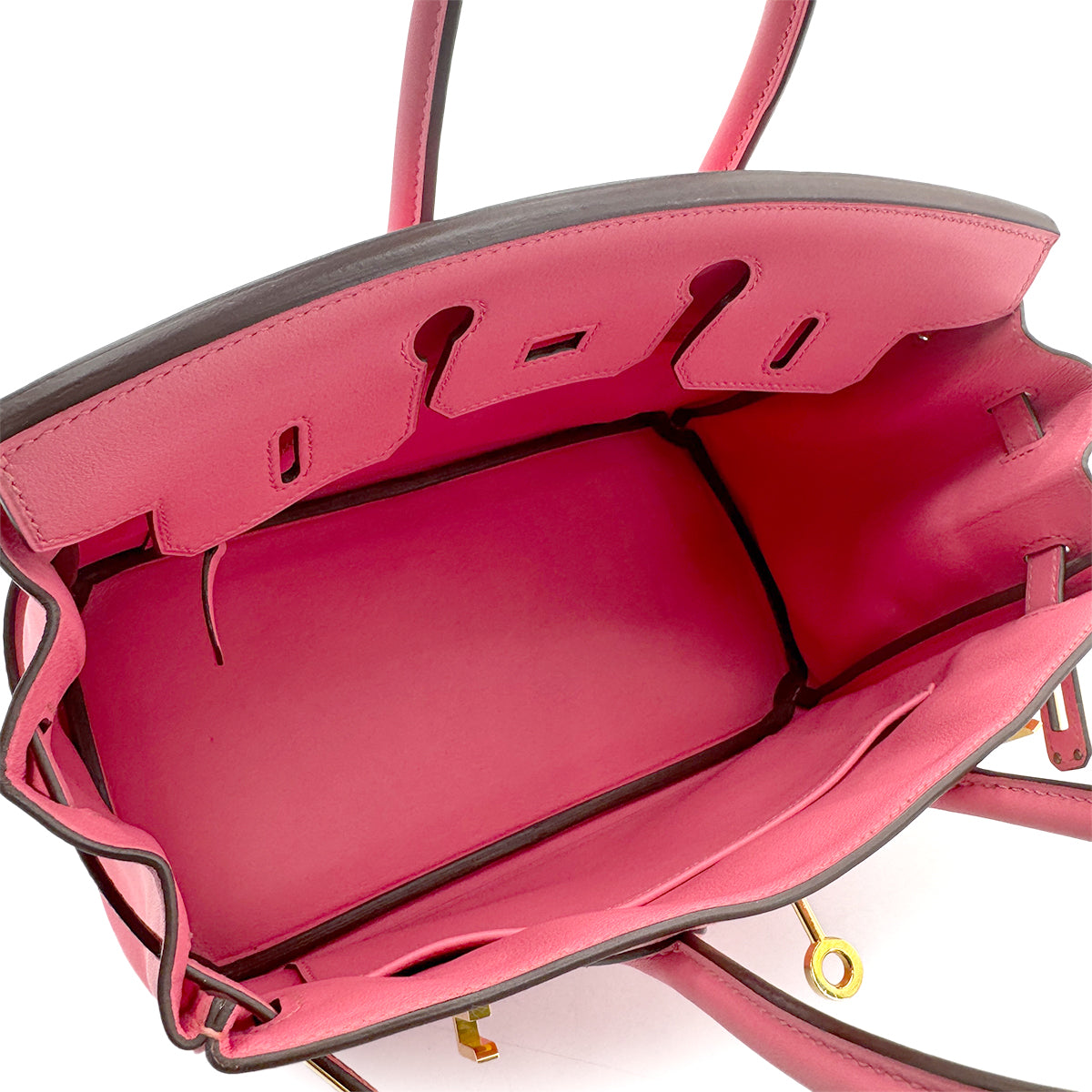 HERMES BIRKIN 25 ROSE AZALEE SWIFT HAND BAG A GHW 90270713