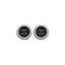 CHANEL VINTAGE EARRINGS ROUND COCOMARK BLACK WHITE ACCESSORY 96P 90270764 - PURPOSE