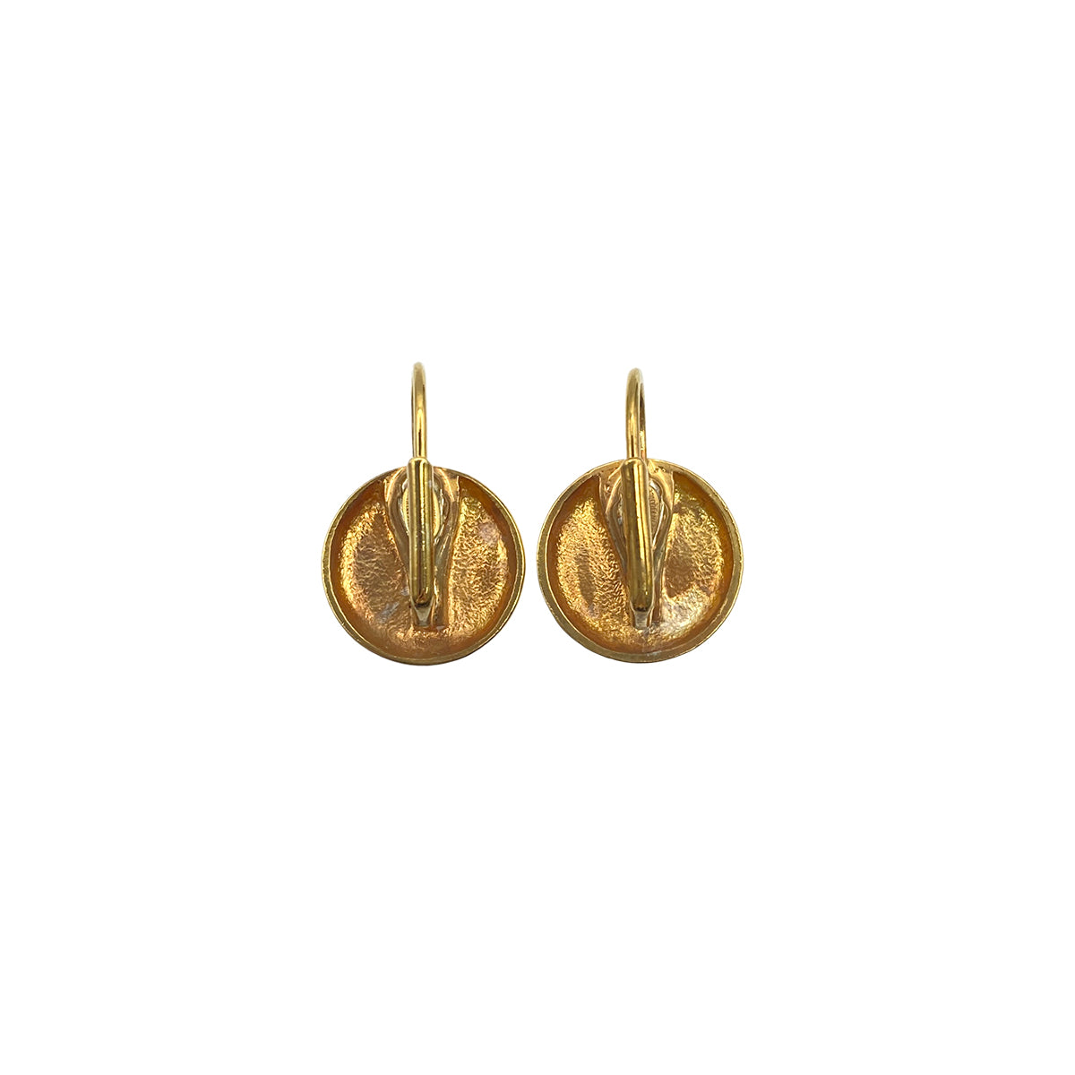 CHANEL VINTAGE EARRINGS COCOMARK ROUND GOLD ACCESSORY 97P 90270768