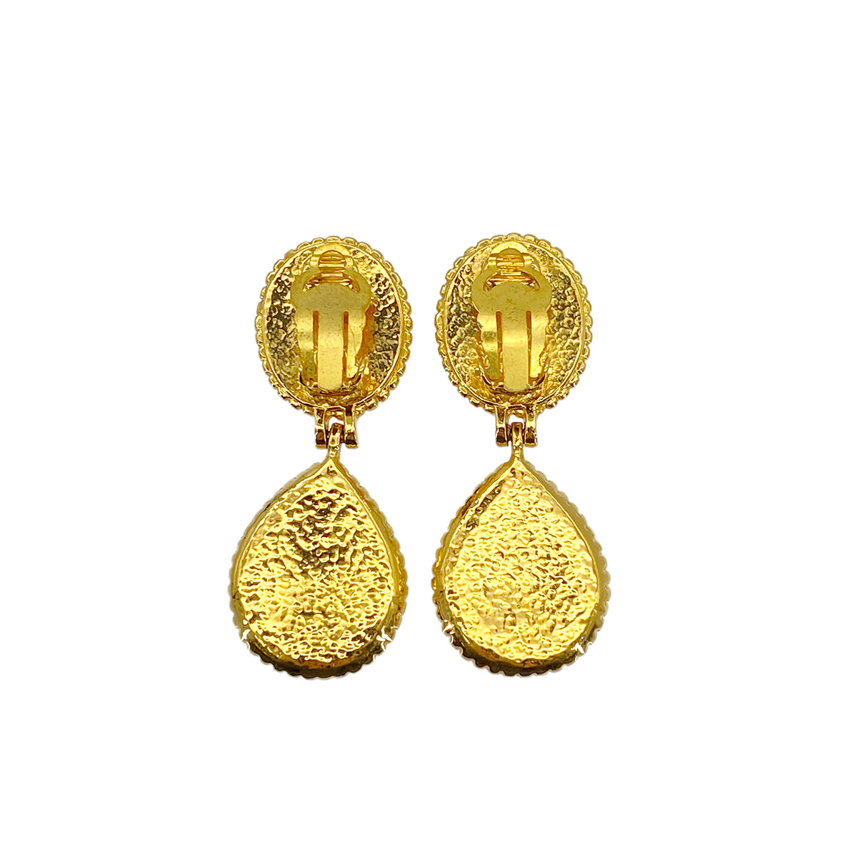 CHANEL VINTAGE EARRINGS COCOMARK COLOR STONE SWING ACCESSORY 96A 90270769