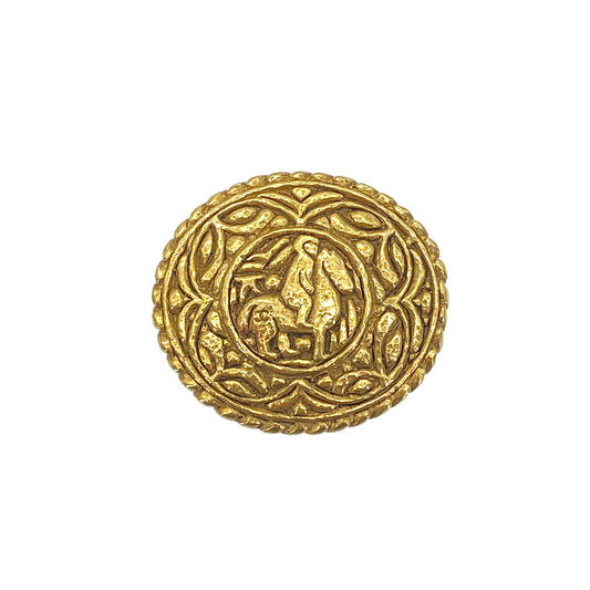CHANEL VINTAGE BROOCH HORSEBACK RIDING OVAL ACCESSORY 90270774