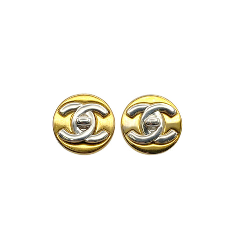 CHANEL VINTAGE EARRINGSTURN LOCK ROUND ACCESSORY 97A 90270780 - PURPOSE