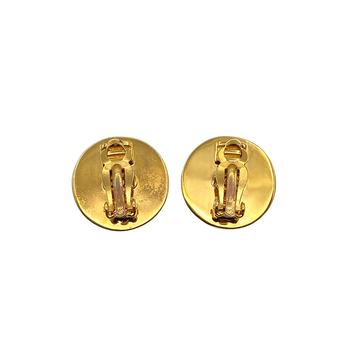 CHANEL VINTAGE EARRINGSTURN LOCK ROUND ACCESSORY 97A 90270780