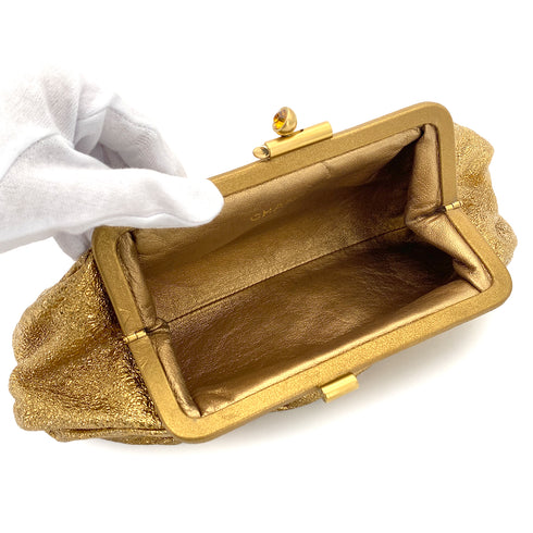 CHANEL VINTAGE CLUTCH BAG GOLD LEATHER 90270784 - PURPOSE