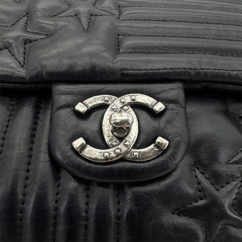 CHANEL PARIDARAS CHAIN SHOULDER BAG STAR BLACK LAMB SKIN 90270787 - PURPOSE