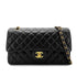 CHANEL VINTAGE CLASSIC FLAP MEDIUM CHAIN SHOULDER BAG BLACK LAMB SKIN 90270796 - PURPOSE