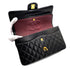 CHANEL VINTAGE CLASSIC FLAP MEDIUM CHAIN SHOULDER BAG BLACK LAMB SKIN 90270796 - PURPOSE
