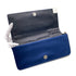 CHANEL VINTAGE CHOCOLATE BAR CHAIN SHOULDER BAG BLUE BLACK SATIN 90270797 - PURPOSE