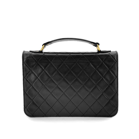 CHANEL VINTAGE MATELASSE 2WAY CHAIN SHOULDER BAG BLACK LAMB SKIN 90270799 - PURPOSE